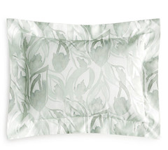 Sferra Jessia King Sham Cotton Percale Mint Watercolor Floral Print Italy New - £38.28 GBP