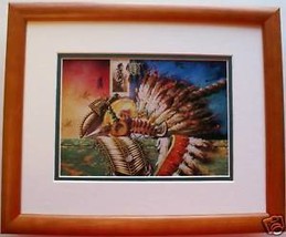 Growing Up Brave by Lisa Danielle Native American Matted 8x10 Print Framed - £34.88 GBP