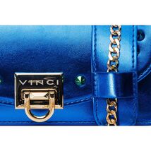 The Caris Sax Blue Leather Handbag image 2