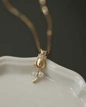 9ct Solid Gold Pussy Cat Charm Pendant- 9K Au375, gift, customise, bow - £74.64 GBP