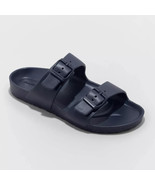 Goodfellow &amp; Co. Men&#39;s Carson Two Band Slide Sandals Size 10 Navy Color New - $27.39 CAD