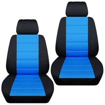 Front set car seat covers fits 2016-2019 Subaru Crosstrek   black and light blue - £57.67 GBP