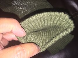 Cold Weather Vietnam Era Trigger Finger Mittens Gloves MEDIUM GREEN INSERTS - $13.49