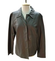 Caslon Brown Genuine Lamb Skin Jacket Coat w/ Pockets Women&#39;s Size XL - £34.95 GBP