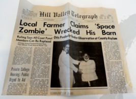RARE HILL VALLEY TELEGRAPH FULL NEWSPAPER BACK TO THE FUTURE SPACE ZOMBIE - £39.99 GBP