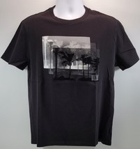 D) Men&#39;s Calvin Klein Jeans Black Palm Tree Cotton T-Shirt Large - $12.86