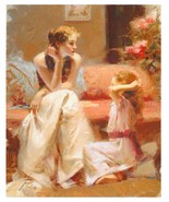 Pino &quot;Thinking of You&quot; Sold Out Mother-Daughter Giclee Canvas Hand signe... - $2,633.58 CAD