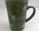 Mulberry Home Collection Coffee Sweet Cocoa Green 4.75&quot; Coffee Cup Mug - $7.75