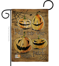 Halloween Pumpkin Patch Burlap - Impressions Decorative Garden Flag G191025-DB - £18.00 GBP