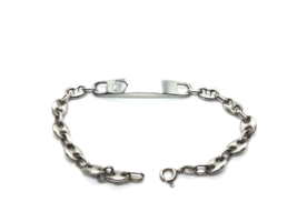 Sterling Ladies ID Bracelet Ready For Engraving Marner Link - £42.27 GBP