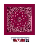 USA MADE Hav-A-Hank BURGUNDY PAISLEY BANDANA Face Mask Neck SCARF Head Wrap - $9.79