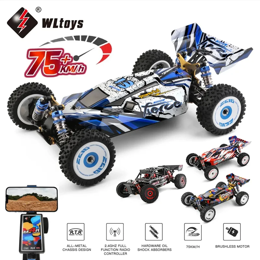 WLtoys 124008 124017 75KM/H 4WD RC Car Professional Monster Truck High Speed - £140.11 GBP+
