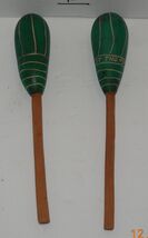 Pair of Handmade maracas Green Brown Music Shakers St Thomas - €42,15 EUR