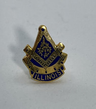 Masonic Grand Lodge Of Illinois Masons Club Organization Enamel Lapel Hat Pin - £4.68 GBP