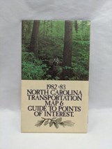 Vintage 1982 83 North Carolina Transportation Map And Guide Points Of In... - $48.10