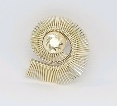 Modern abstract star burst western germany gold tone scarf clip - £10.60 GBP