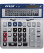 Silver And Blue Victor 16-Digit Desktop Calculator. - £30.85 GBP