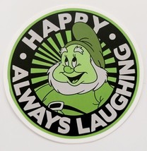Happy Always Laughing Round Multicolor Sticker Decal Super Cute Embellishment - £1.80 GBP