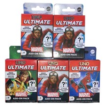 5x UNO Ultimate Marvel 3x Miles Morales 1 Dr Strange 1 Spider-man Add-On... - $49.49