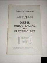 Caterpillar Cat Diesel DW8800 Engine Operators Manual - £13.47 GBP