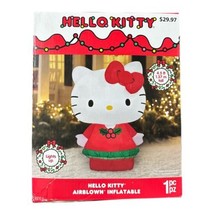 Hello Kitty Christmas Airblown Inflatable Light Up 4.5 ft Tall Red White... - $50.00