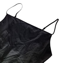 Miami Womens Black Cowl Neck Cami Top Size XL Spaghetti Strap Satin Tank - $16.63