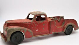 Hubley Kiddie Toy Red Tow Truck #474 Vintage Diecast Vehicle Original Paint - £23.91 GBP