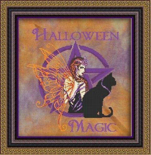 Primary image for SALE! Complete Xstitch Materials RL48 Halloween Greetings FAE by Passione Ricamo
