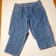 Levi&#39;s Jeans 550 Men&#39;s 38 X 32 Blue Relaxed Fit Straight Leg Light Wash Denim - £18.17 GBP