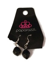 Paparazzi Black Beaded Faceted Sphere Dangle Drop Earrings - £7.38 GBP