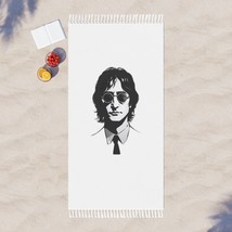 Boho Beach Cloth - Large 38&quot; x 81&quot; Polyester Throw Blanket with John Lennon Port - £51.04 GBP