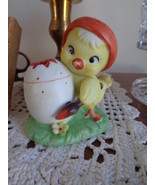 Lefton Chick Painting An Egg Figurine Chicken - $19.99