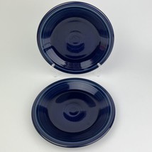 Fiesta Cobalt Blue Salad Plate 7 1/4” Inch Set Of 2 Made in USA Retired - £12.10 GBP