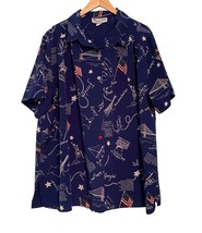 A Personal Touch Blouse Made In USA Vintage Patriotic American Flag Libe... - $276.80 MXN
