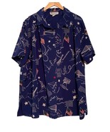 A Personal Touch Blouse Made In USA Vintage Patriotic American Flag Libe... - $278.12 MXN