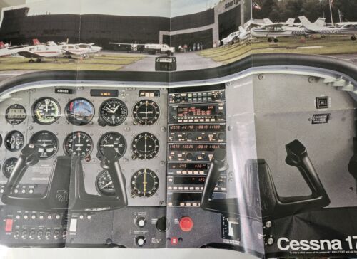 Rare VTG Cessna 172R Cockpit Poster Sportys Pilot Shop 1998 Cockpit