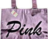 Victoria’s Secret VS PINK Logo Metallic Foil Reusable Lunch Small Tote B... - $9.80
