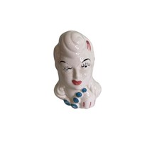 Vintage Lady Head Vase 1940&#39;s Style Glamour Girl Rock a Billy MCM Glam - £29.34 GBP