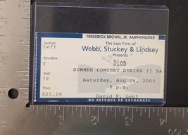 DION - VINTAGE SATURDAY AUGUST 26, 2000 CONCERT TICKET STUB - £7.99 GBP