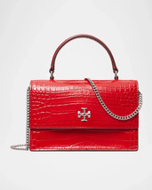 Kira Mini Croc-Embossed Leather Top-Handle Bag with Chain - $9,964.96 MXN