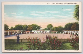 Postcard Lawn Bowling Club Sunshine Park Orlando Florida c.1920s - £4.28 GBP