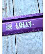12"  Aluminum Safety Ruler / Custom Lolly Palooza Logo. Purple / Silver - $9.95