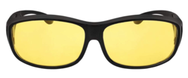 Black Polycarbonate UV400 Sunglasses Fit Over Glasses, Polarized 100% UV Protect - £11.29 GBP