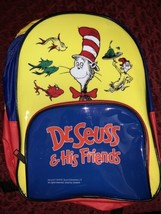 Backpack Cat in the Hat Dr. Seuss Friends Backpack Small Yellow Blue Red 2019 - £17.31 GBP