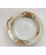Noritake vintage small bowl plate with cut out handle hand painted gold ... - $21.73