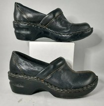 Thom McAn Women’s Leather shoes clogs Size 5M Black Heeled Slip on Shoe - £17.55 GBP
