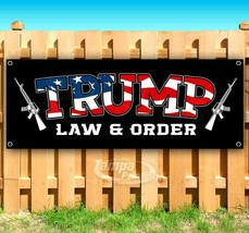 Trump Law And Order Advertising Vinyl Banner Flag Sign Pence - £15.29 GBP+