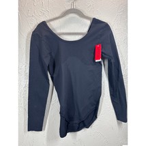 Spanx Black Long Sleeve Base Bodysuit Zoned Tummy Slimming Size XL NWT - $32.95