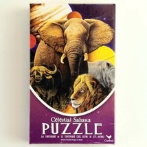 Jigsaw Puzzle 500 Piece Celestial Sahara 2016 Cardinal 14" x 11" Lion Elephant - $9.99