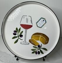 Papart Seramik Turkey Hand Painted Wine Cheese Plates 9 3/4” NEW - $24.70